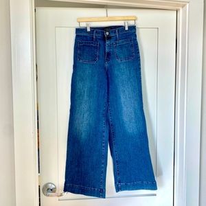 Banana Republic Premium Denim, wide-leg, blue jeans